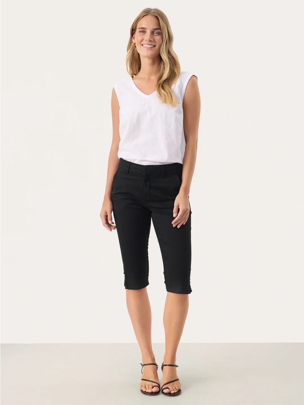 NWT Part Two Renata Capri Crop Pants, Black, Sz 40 (us 10)